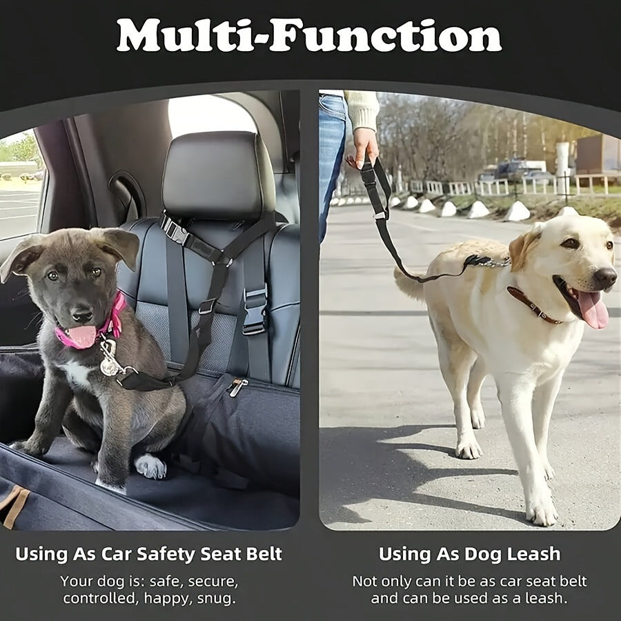 Floral Retractable Pet Car Headrest Leash