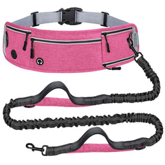 Reflective Retractable Anti-Pull Dog Leash with Waist Bag