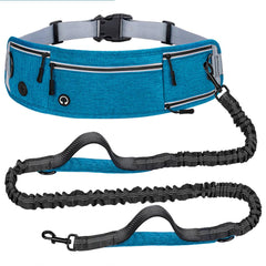 Reflective Retractable Anti-Pull Dog Leash with Waist Bag