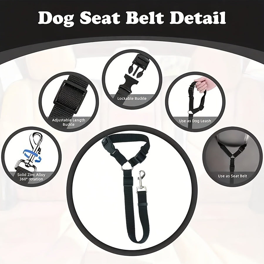 Floral Retractable Pet Car Headrest Leash