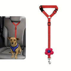 Floral Retractable Pet Car Headrest Leash