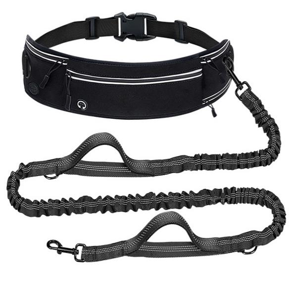 Reflective Retractable Anti-Pull Dog Leash with Waist Bag