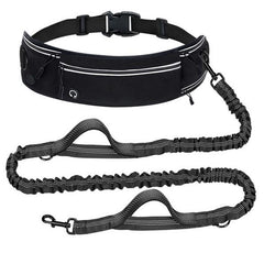 Reflective Retractable Anti-Pull Dog Leash with Waist Bag