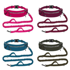Reflective Retractable Anti-Pull Dog Leash with Waist Bag